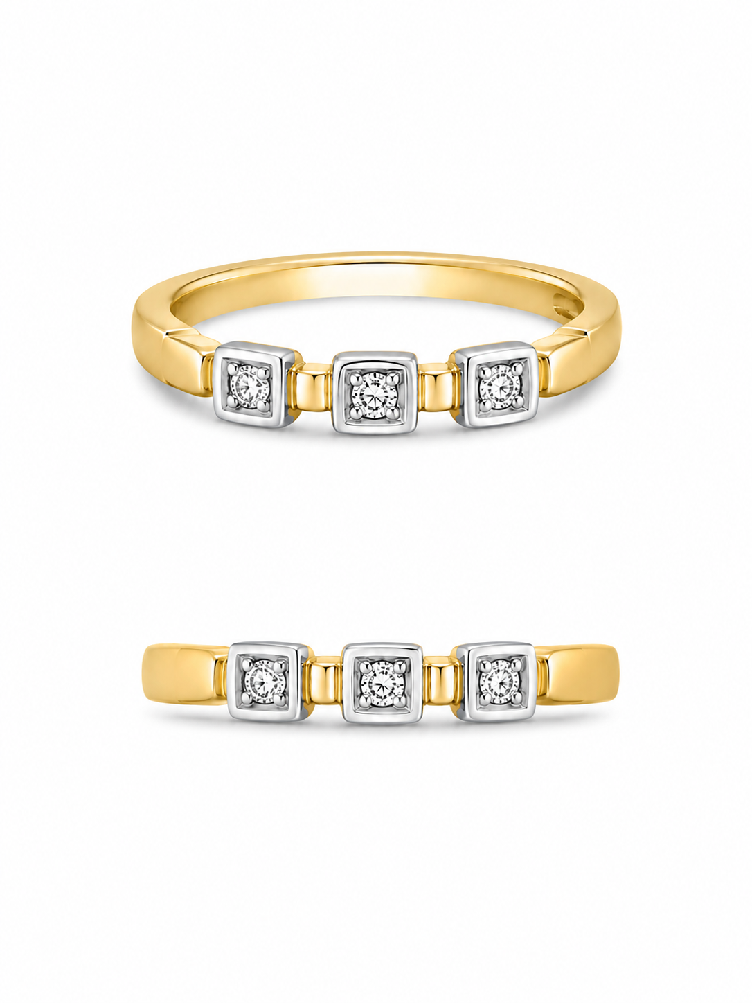 10KT Yellow Gold His And Her Band Set [A2B4 - K6H]