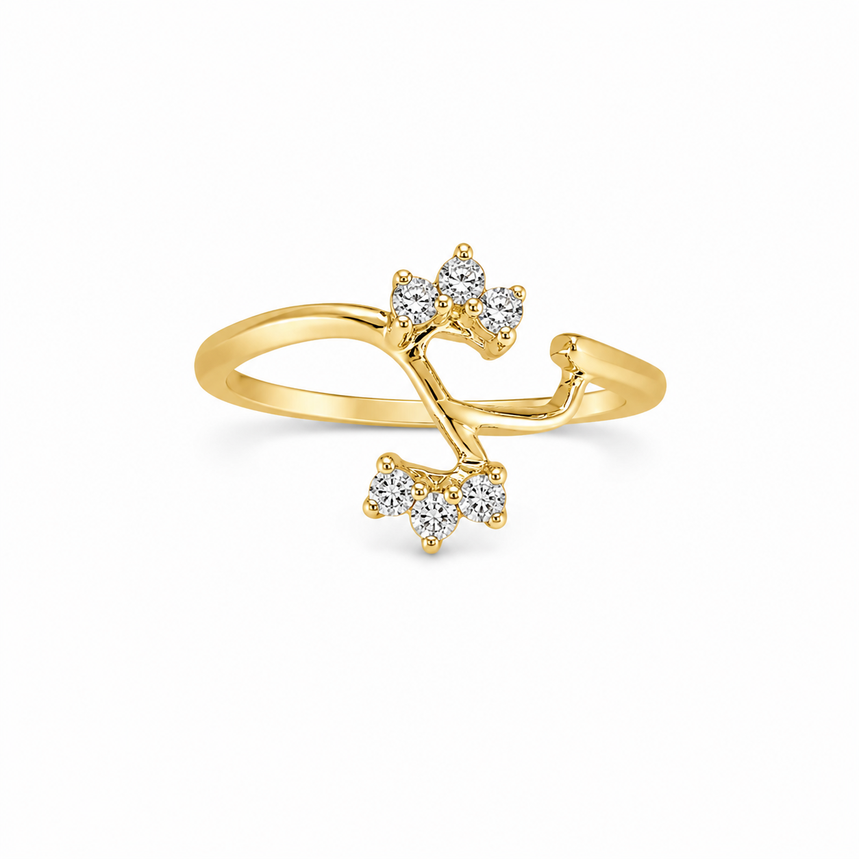 10KT Yellow Gold 0.20 CTW Diamond Enhancer Ring [K6H50]