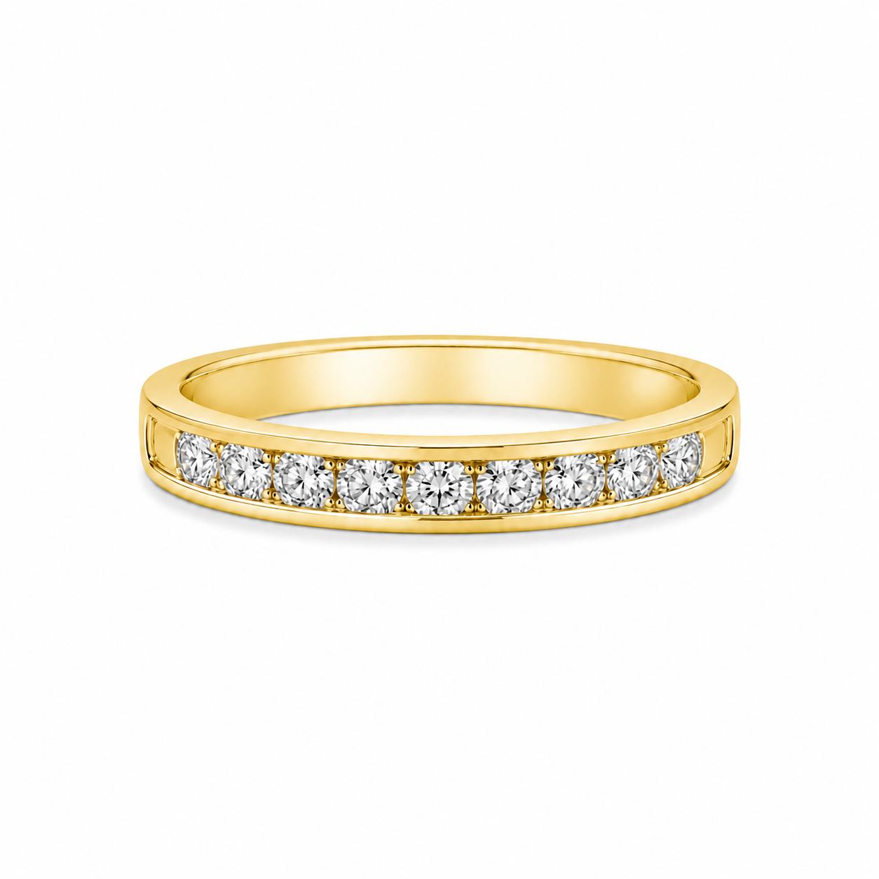 10KT Yellow Gold 0.20 CTW Diamond Band [K12H]
