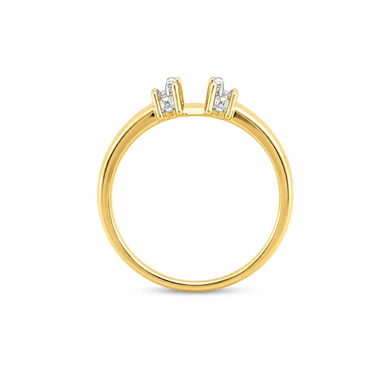 14KT Yellow Gold 0.25 CTW Diamond Enhancer Ring [K6H]