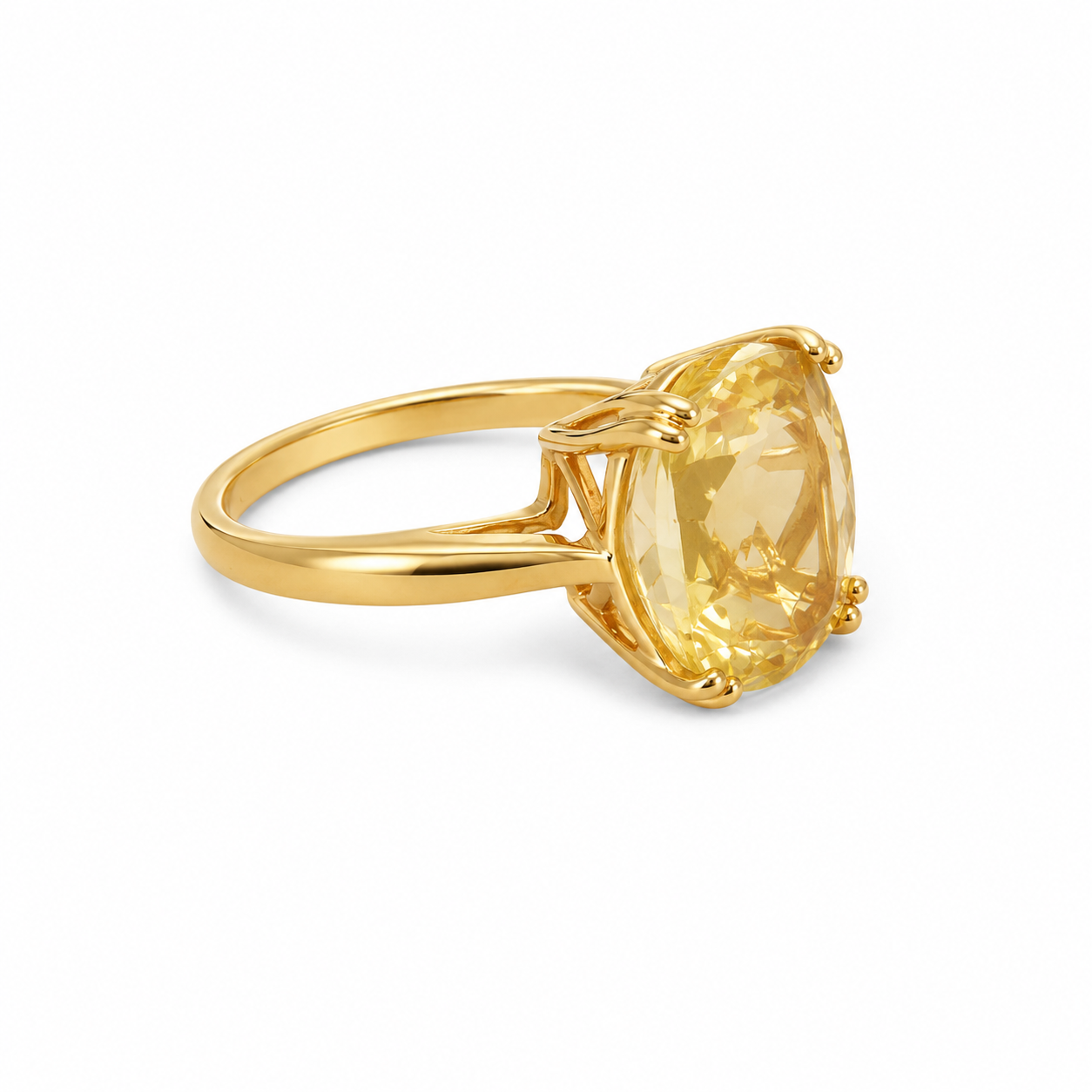 14KT Yellow Gold 4.40 STW Citrine Ring [A4B2- K11H]