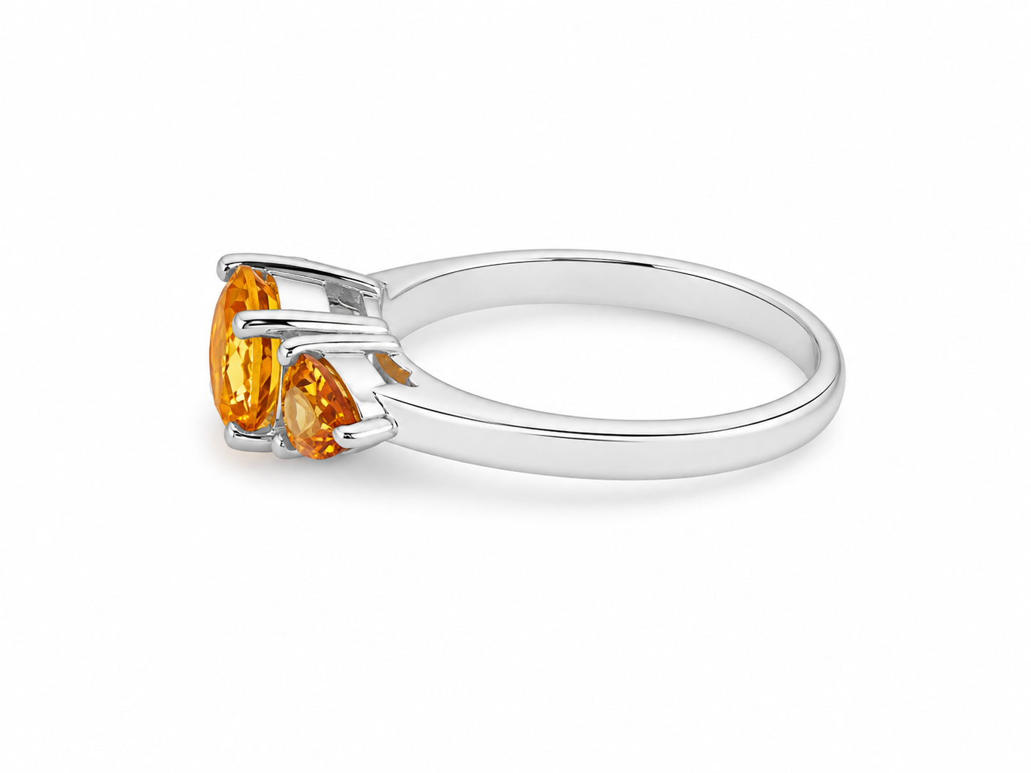 925 Sterling Silver 1.18 STW Citrine Ring [A2B5 -K1H50]