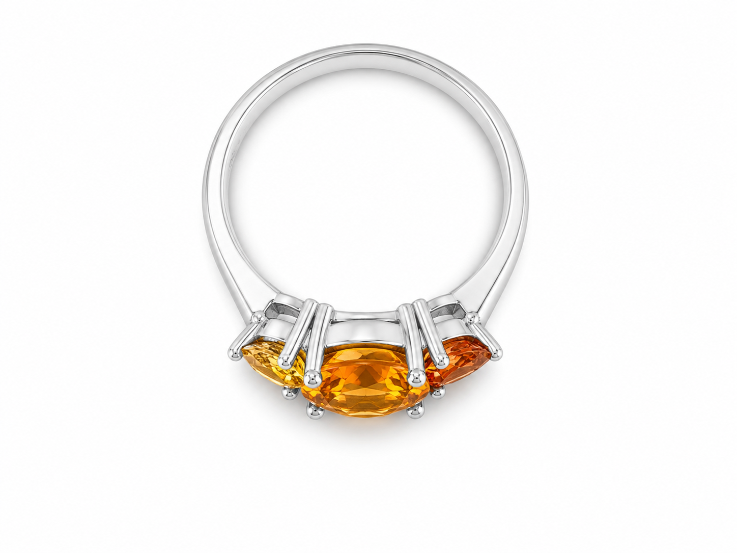 925 Sterling Silver 1.18 STW Citrine Ring [A2B5 -K1H50]