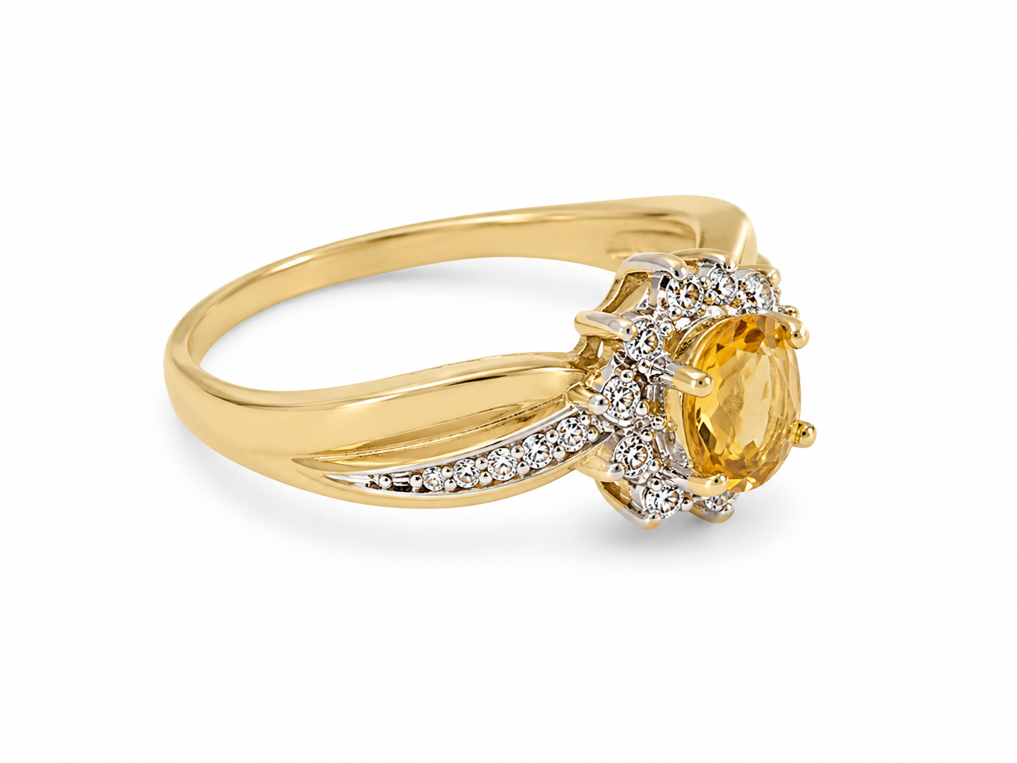 10KT Yellow Gold 0.44 STW Citrine Ring [A2B5 - K5H]