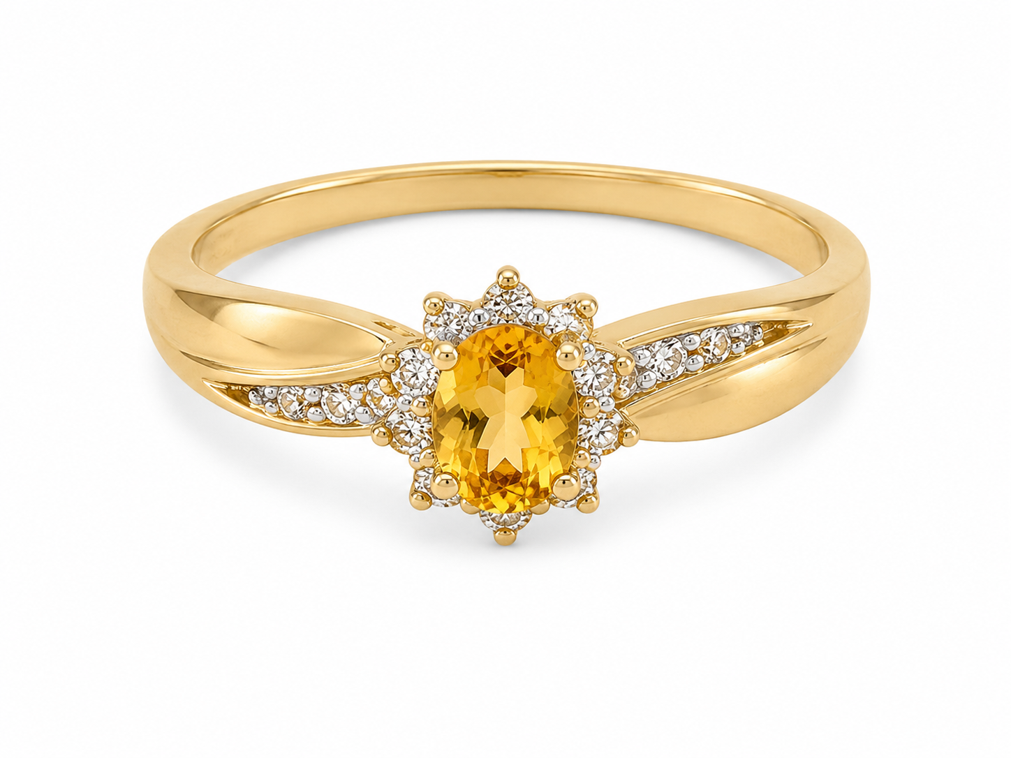 10KT Yellow Gold 0.44 STW Citrine Ring [A2B5 - K5H]