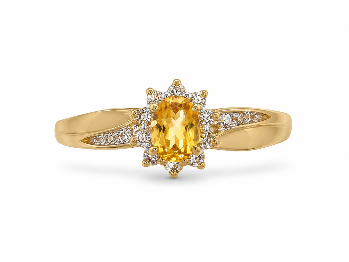 10KT Yellow Gold 0.44 STW Citrine Ring [A2B5 - K5H]