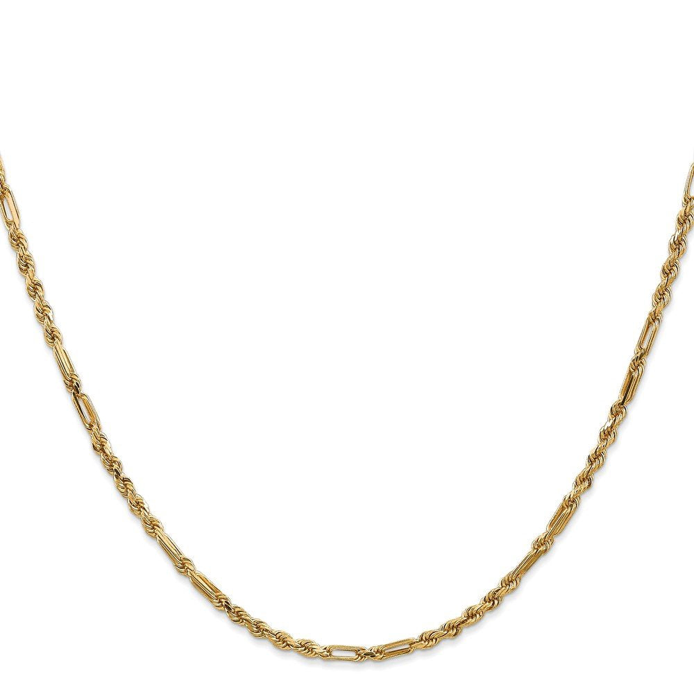 14KT Yellow Gold 3.5 MM Milano Rope Link Chain