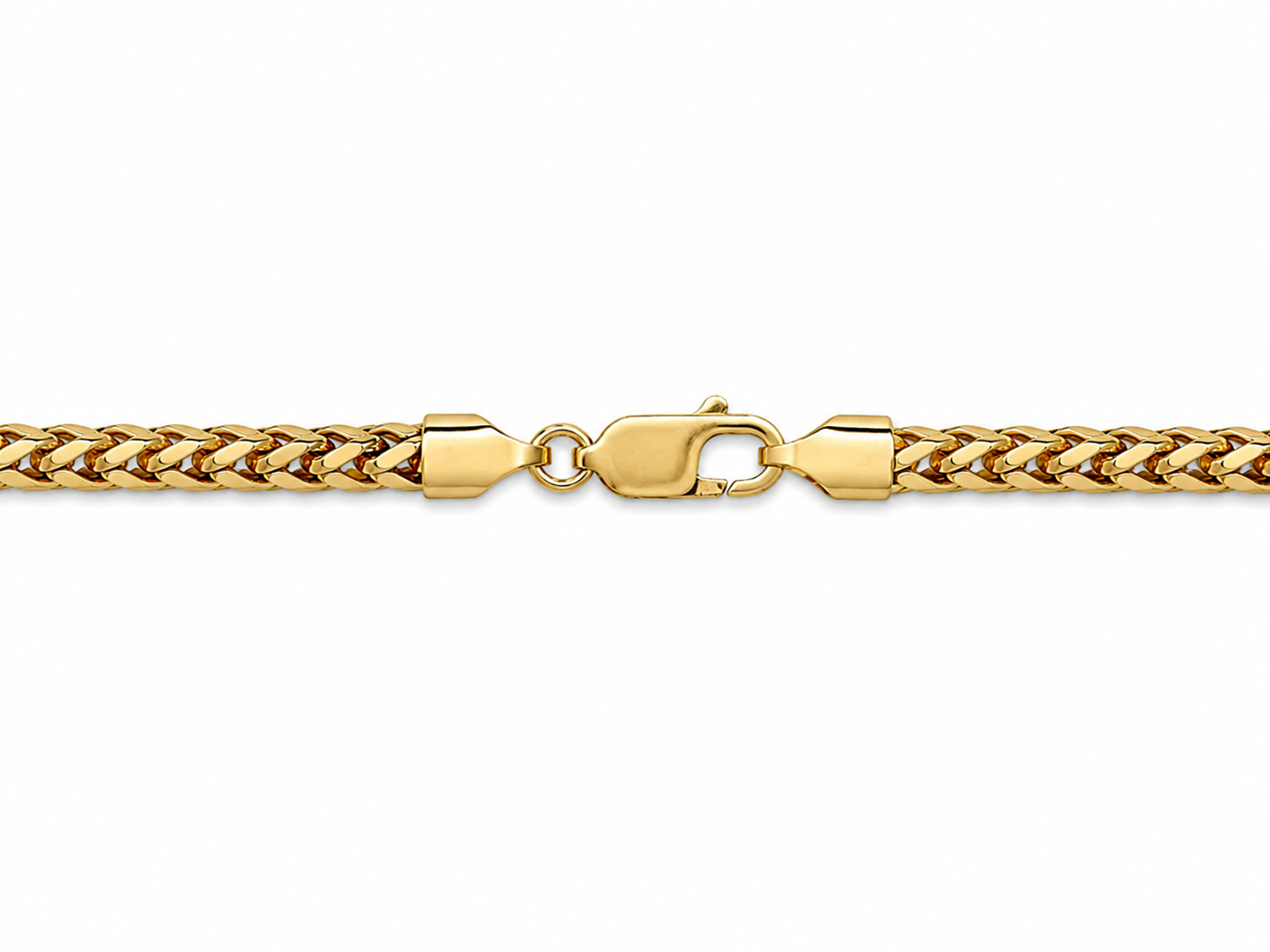 14KT Solid Yellow Gold 3 MM Franco Link Chain