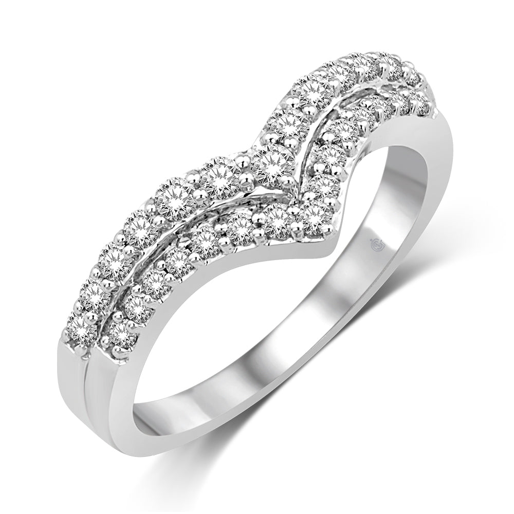 14K White Gold 1/2 Ct.Tw. Diamond Fashion Band
