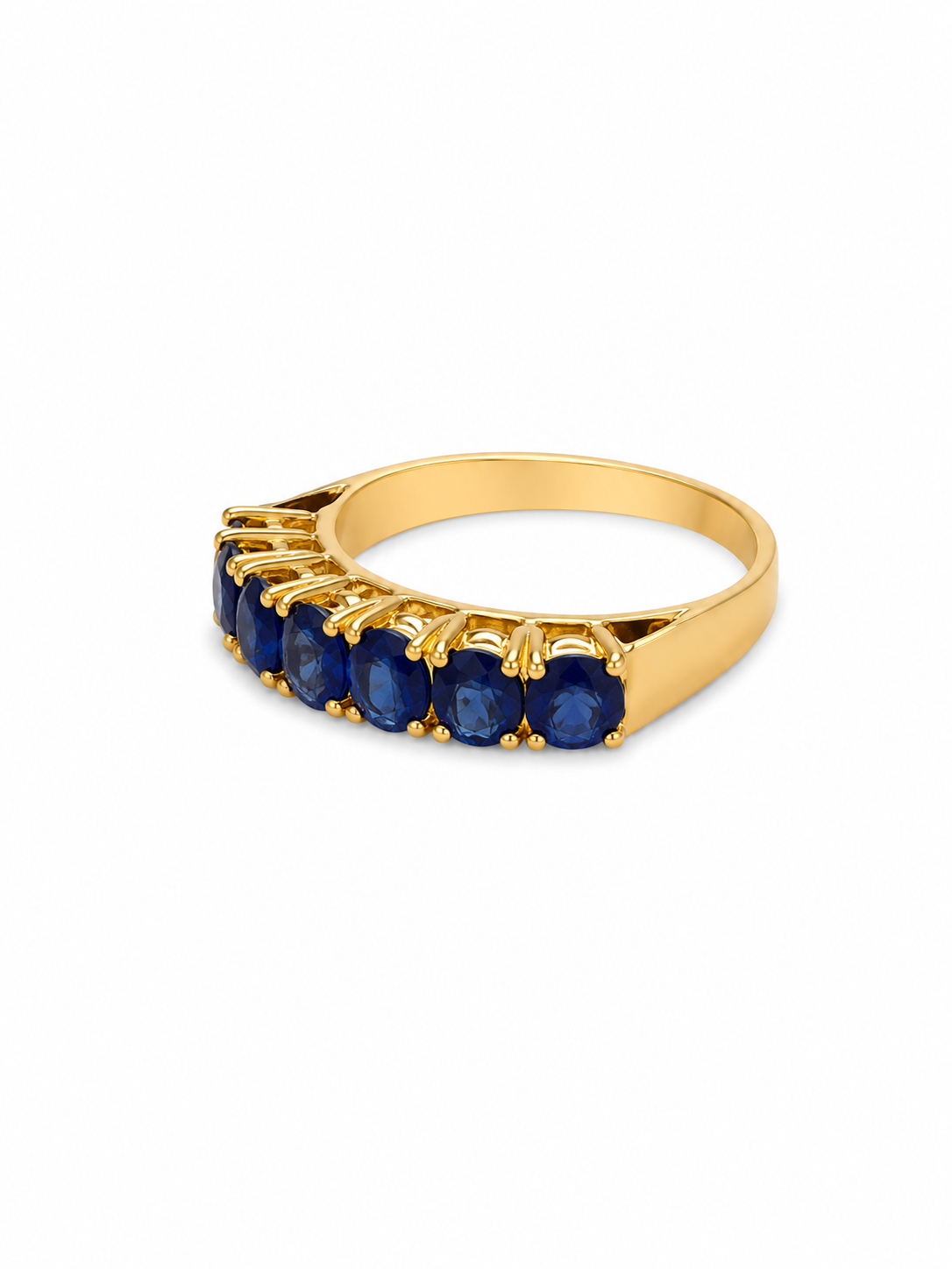22KT Yellow Gold 0.50 STW Sapphire Band A2B5 [K15H]
