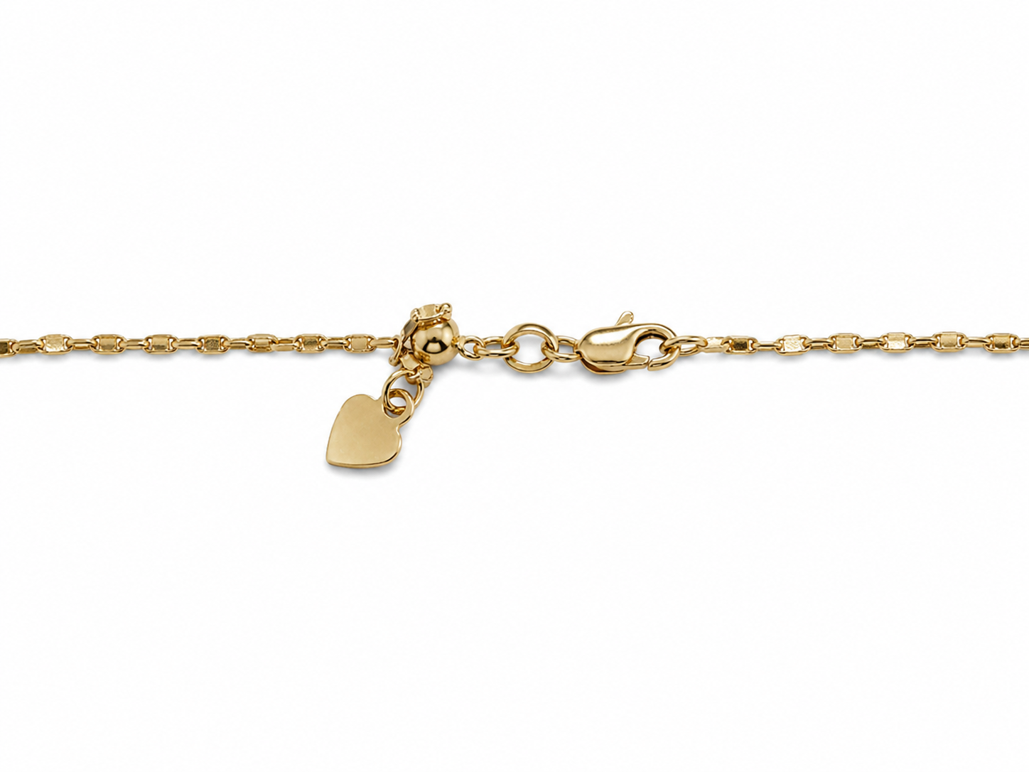 14KT Solid Yellow Gold 2 MM Mirror Link Chain
