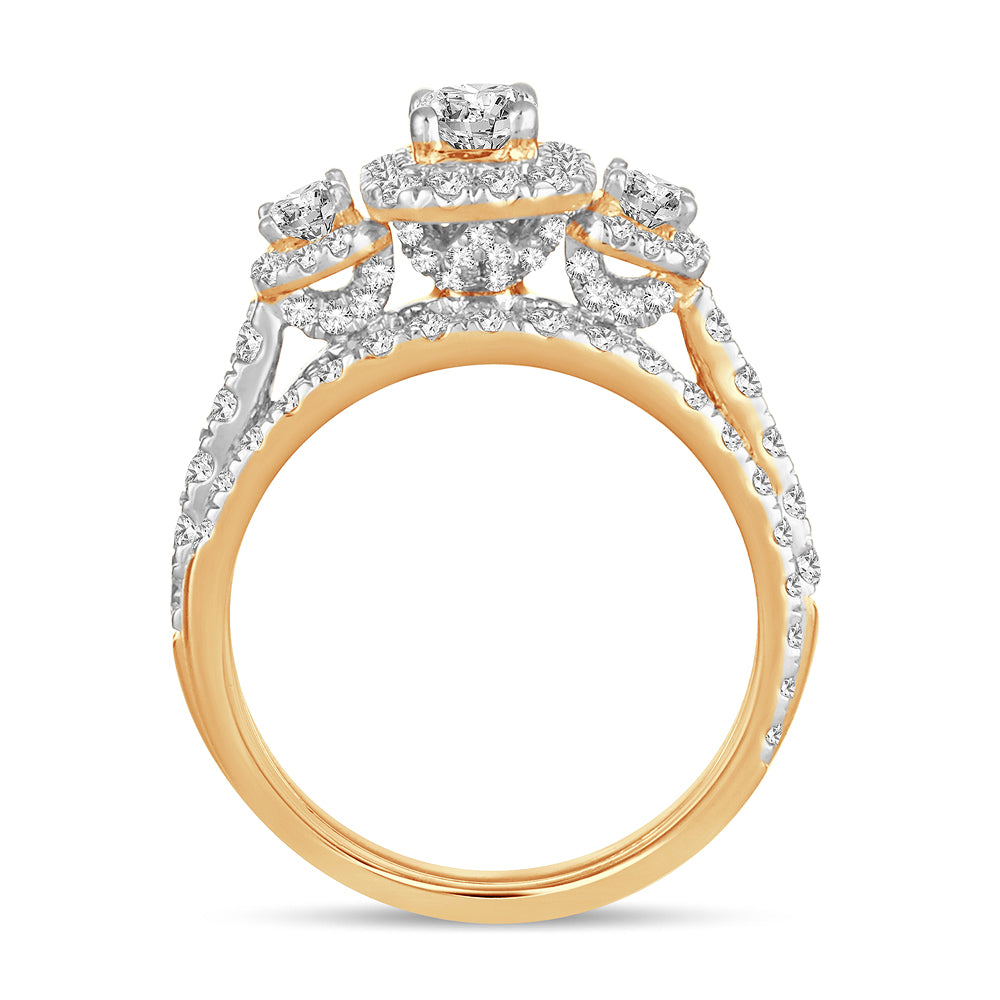 14K Yellow Gold Elegant 2.00Ct Diam Bridal Ring