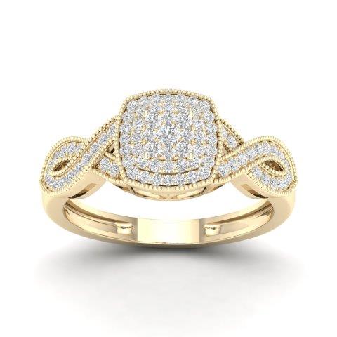 10K Yellow 0.25Ct D-Ladies Rings