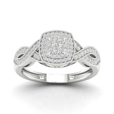 10K Pink 0.25Ct D-Ladies Rings