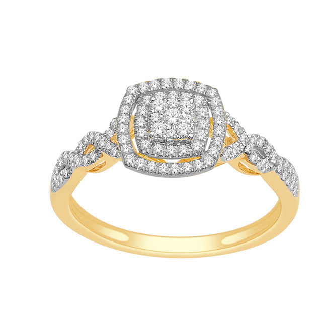 10K Yellow 0.34Ct D-Ladies Rings