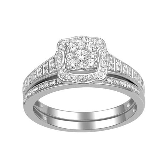 10K White 0.33Ct D-Ladies Rings