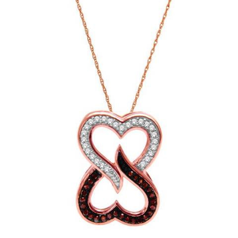 10K Pink 0.12Ct D-Ladies Charms (Chains Sold Separately)