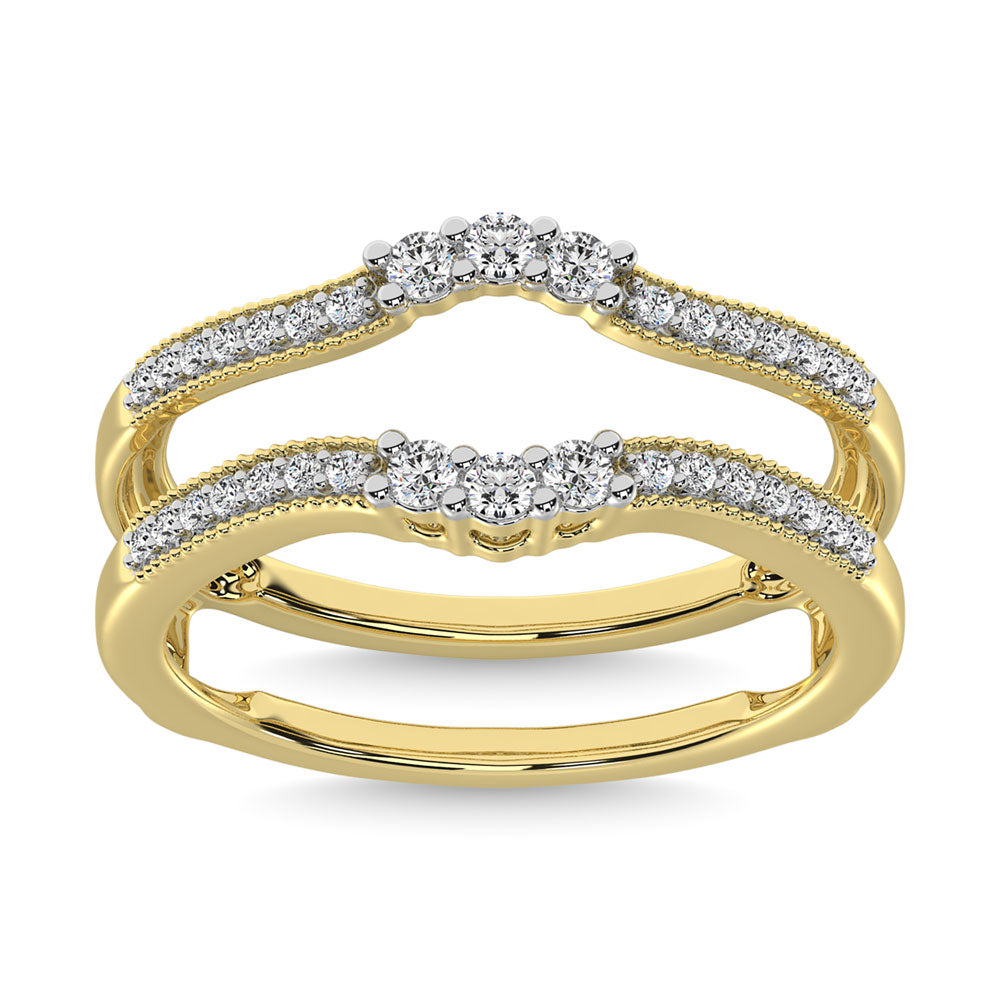 Diamond 1/4 Ct.Tw. Guard Ring In 10K Yellow Gold