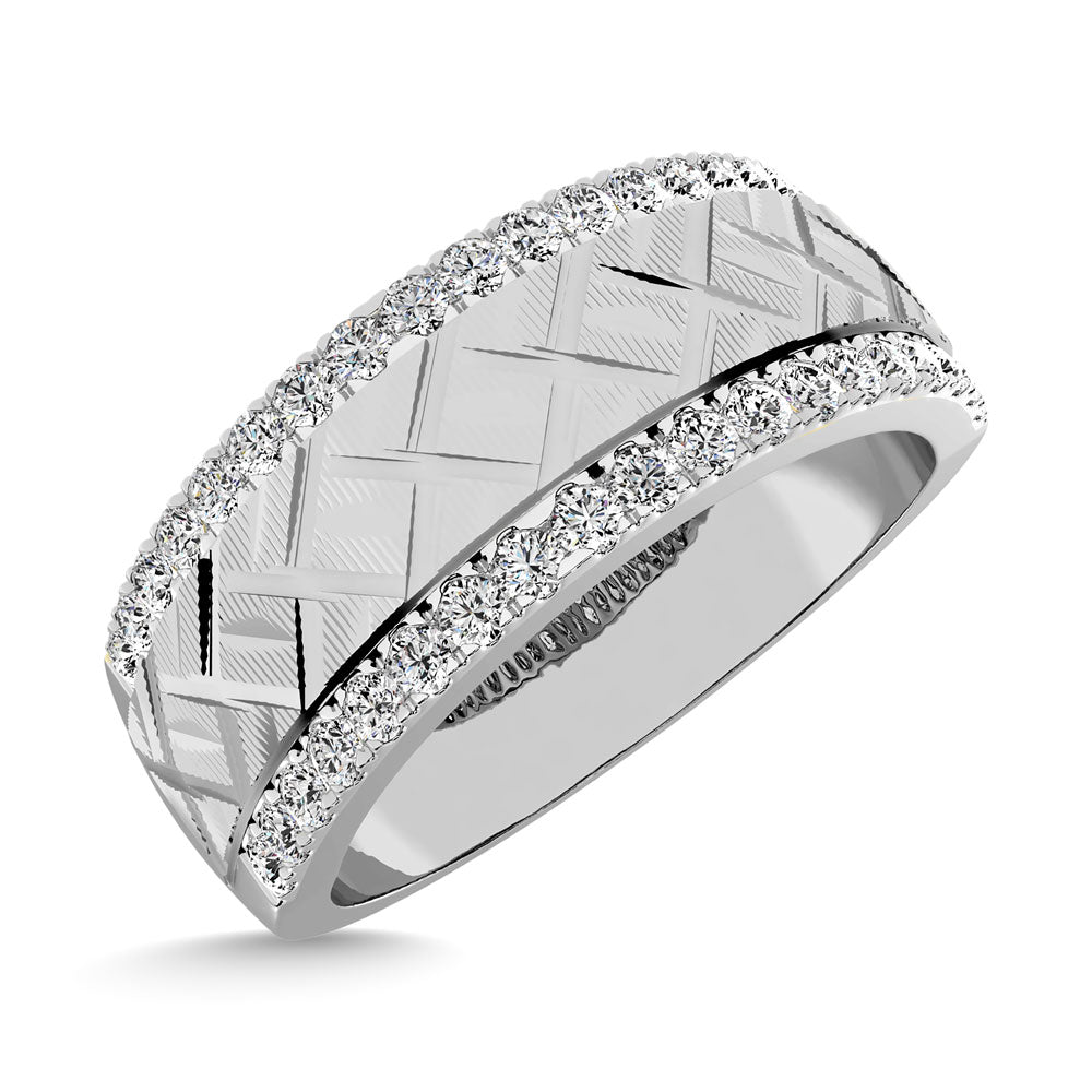 14K Yellow Gold 1/2 Ct.Tw.Diamond Machine Mens Band
