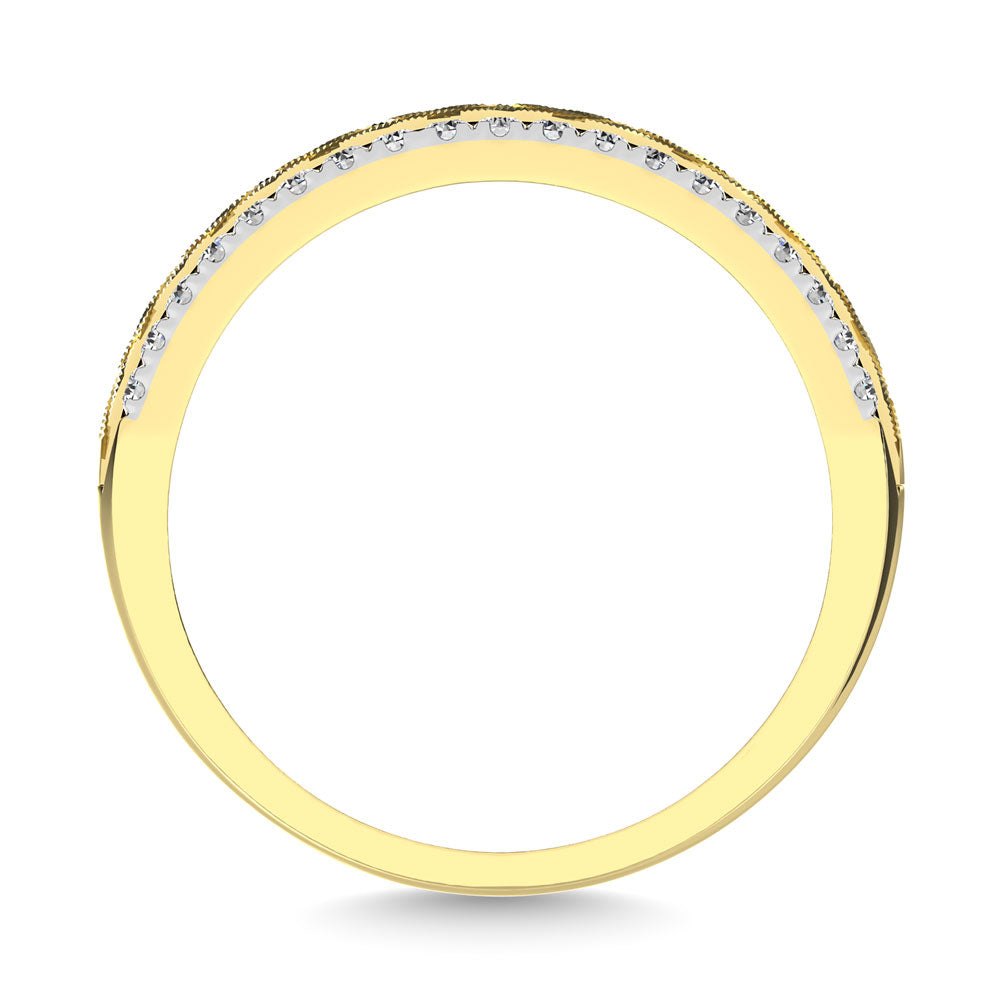 14K Yellow Gold 1/2 Ct.Tw.Diamond Machine Mens Band