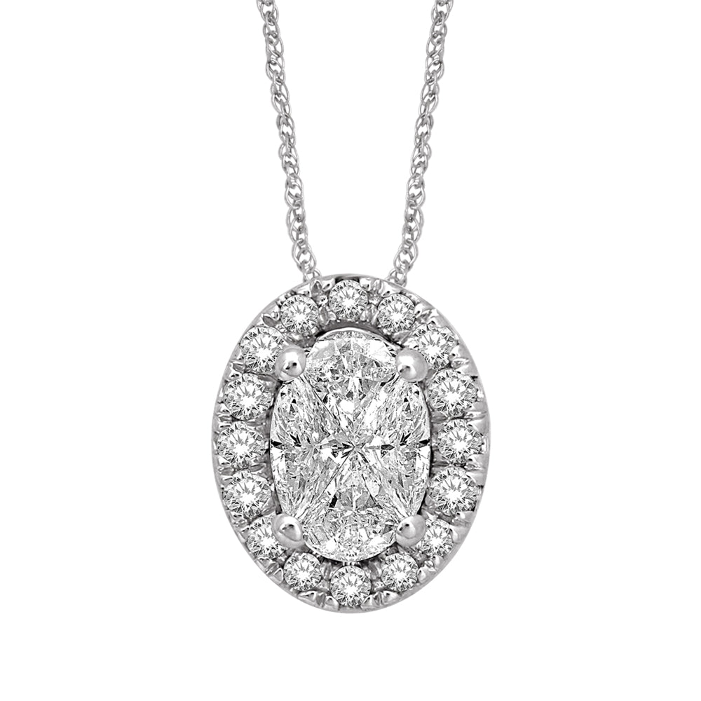 Lovecuts 14K White Gold 1/3 Ct.Tw.Diamond Fashion Pendant