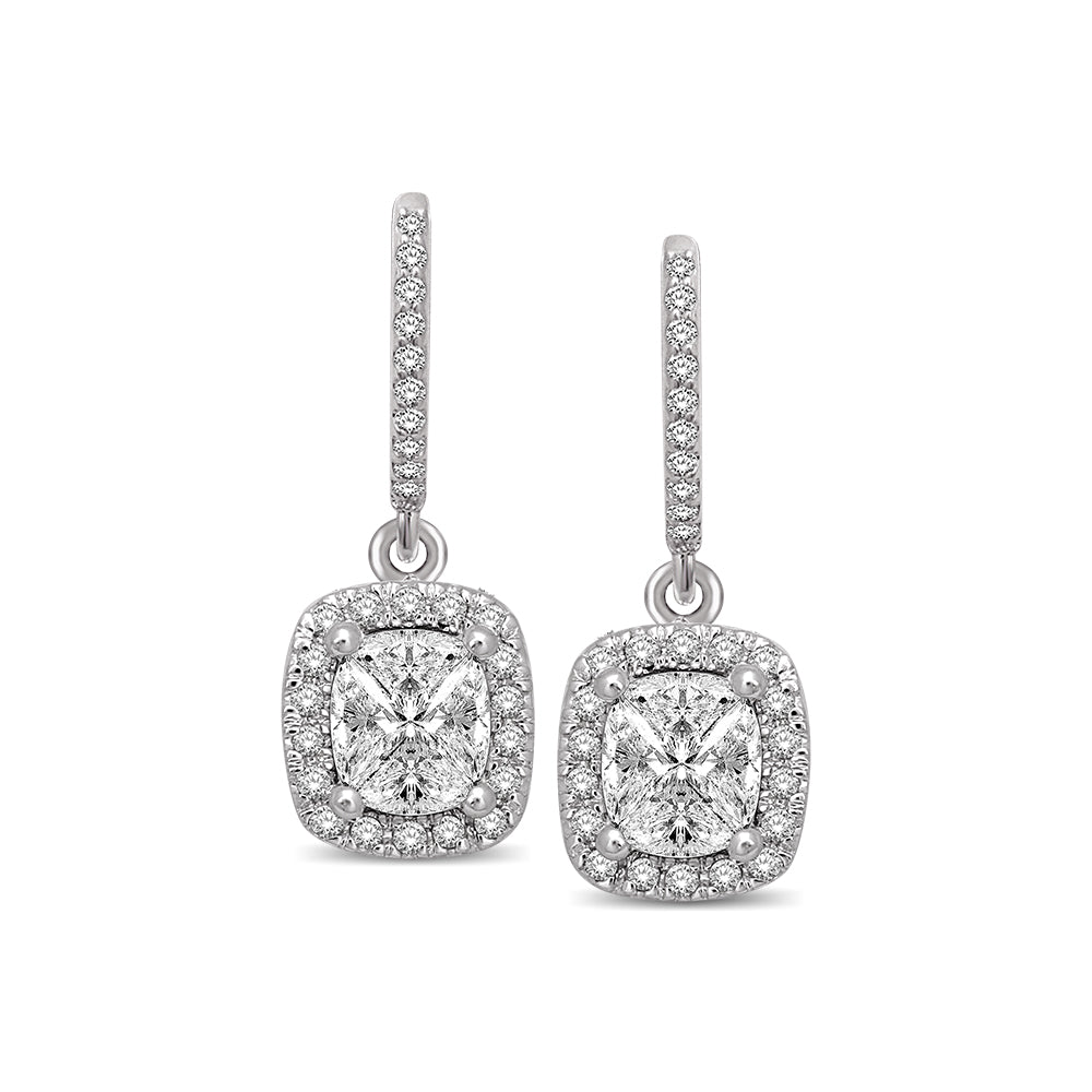 Lovecuts 14K White Gold 7/10 Ct.Tw.Diamond Fashion Earrings