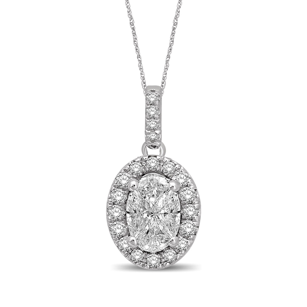 Lovecuts 14K White Gold 2/5 Ct.Tw.Diamond Fashion Pendant