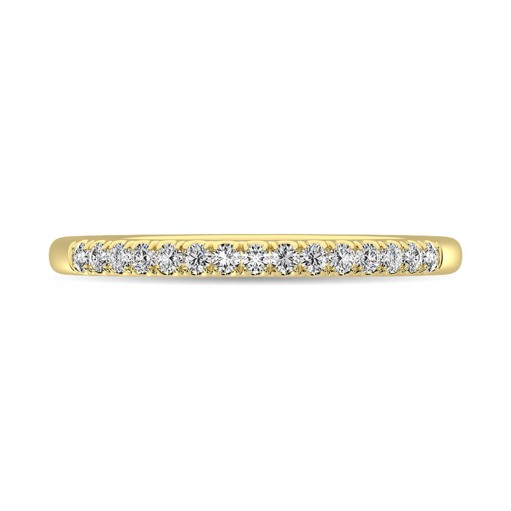 14K Yellow Gold Diamond 1/8 Ct.Tw. Men&apos;s Machine Band
