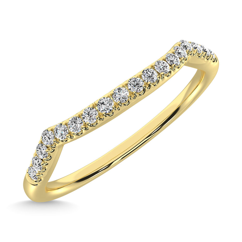 Diamond 1/20 Ct.Tw. Ladies Band in 14K Yellow Gold