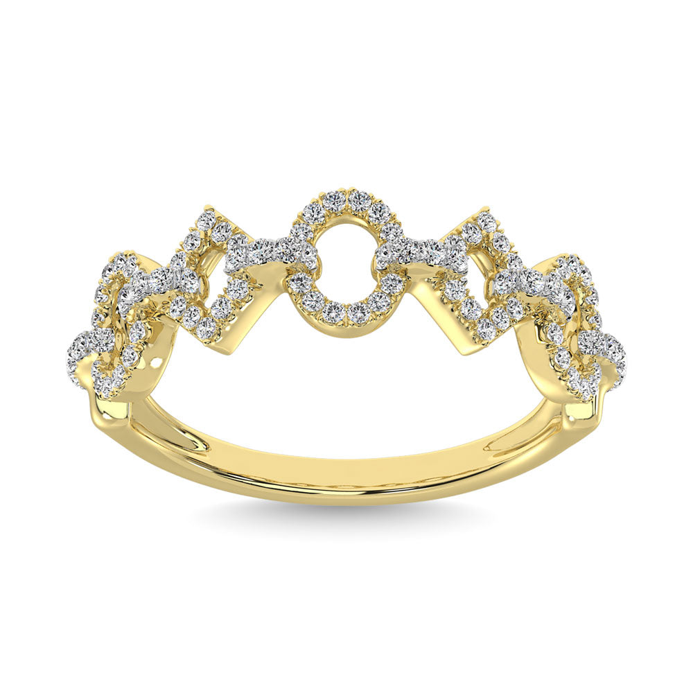 14K Yellow Gold 1/4 Ct.Tw.Diamond Fashion Ring