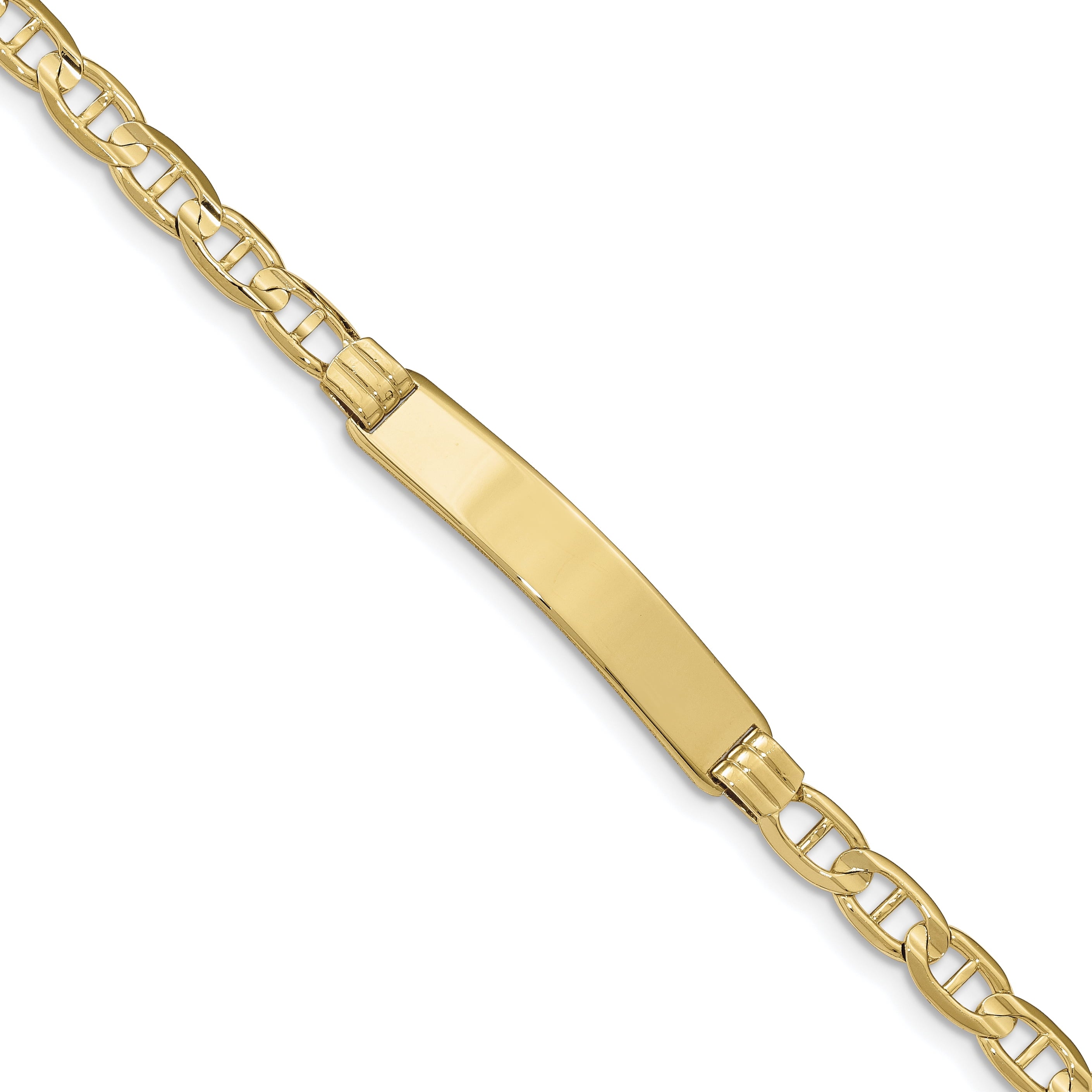 14K Anchor Link Id Bracelet