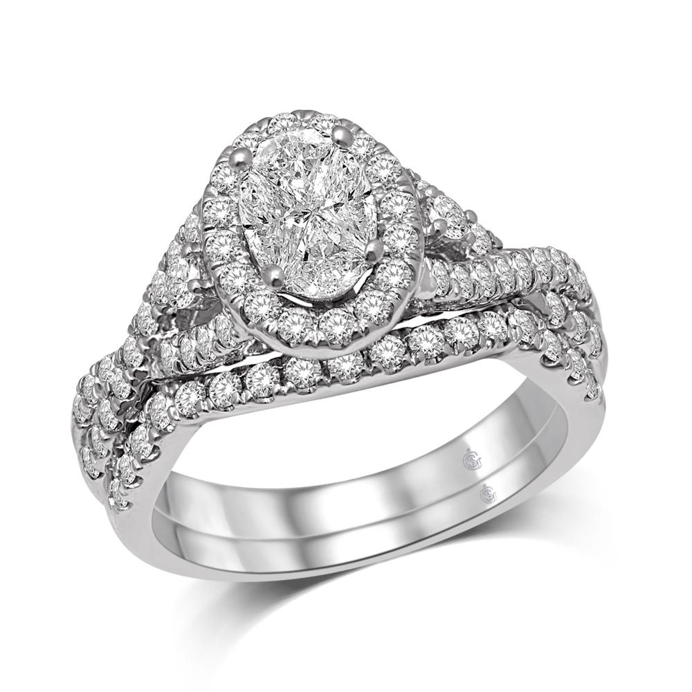 Lovecuts 14K White Gold  1 1/2 Ct.Tw.Diamond Bridal Ring