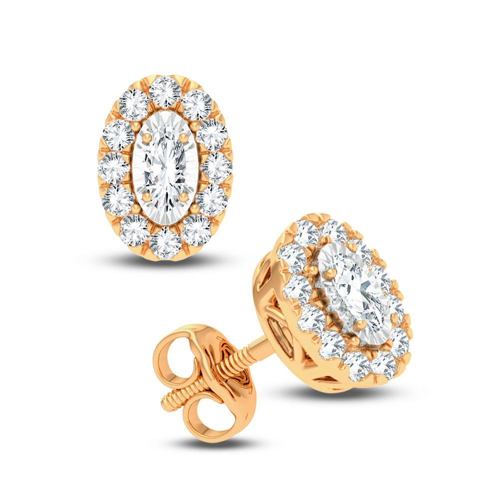 14K Yellow Gold 0.40Ct Diamond Earring