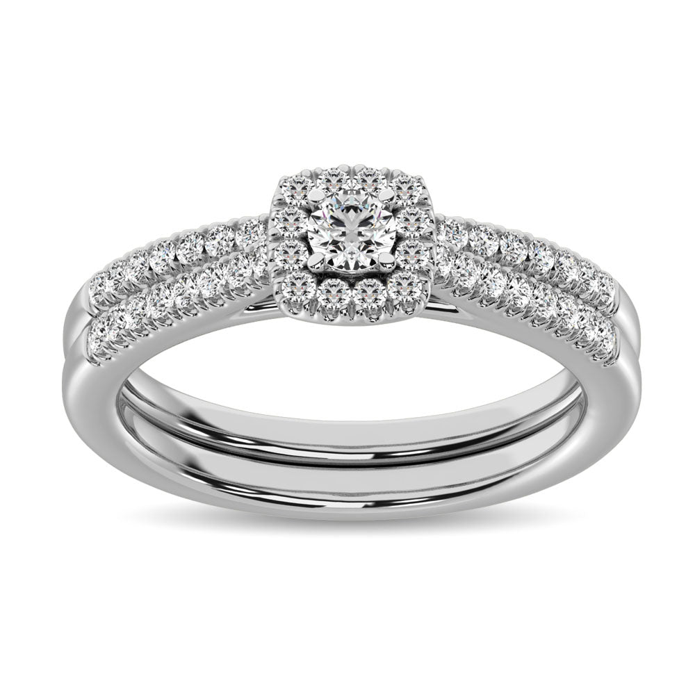 10K White Gold 2/5 Ctw Diamond Bridal Ring