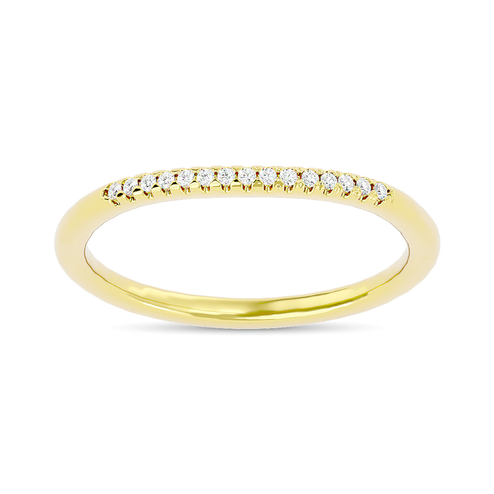 Diamond 1/20 Ct Tw Round-Cut Wedding Band In 10K Yellow Gold