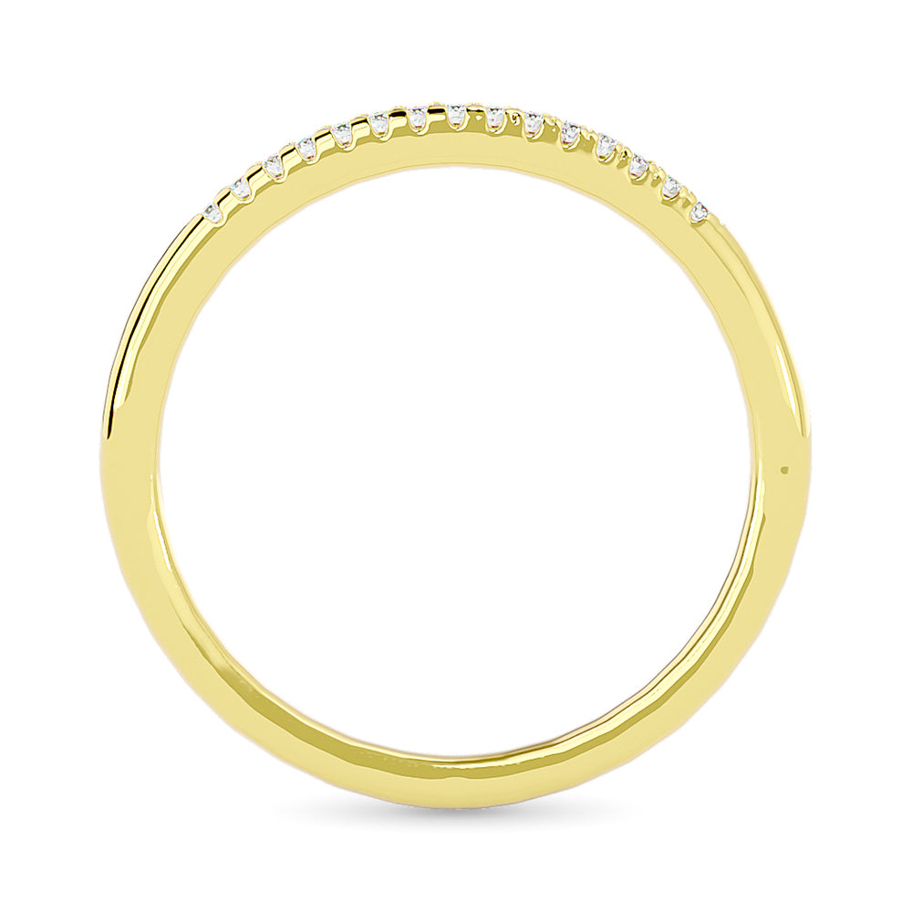 Diamond 1/20 ct tw Round-cut Wedding Band in 10K Yellow Gold