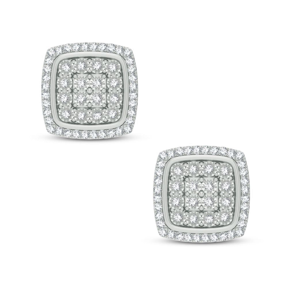 10K White Gold 0.25Ct Diamond Earring