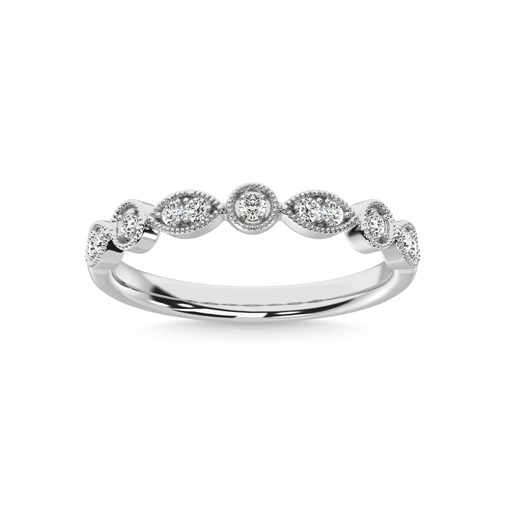 Diamond Stackable Band 1/10 Ct Tw In 10K White Gold
