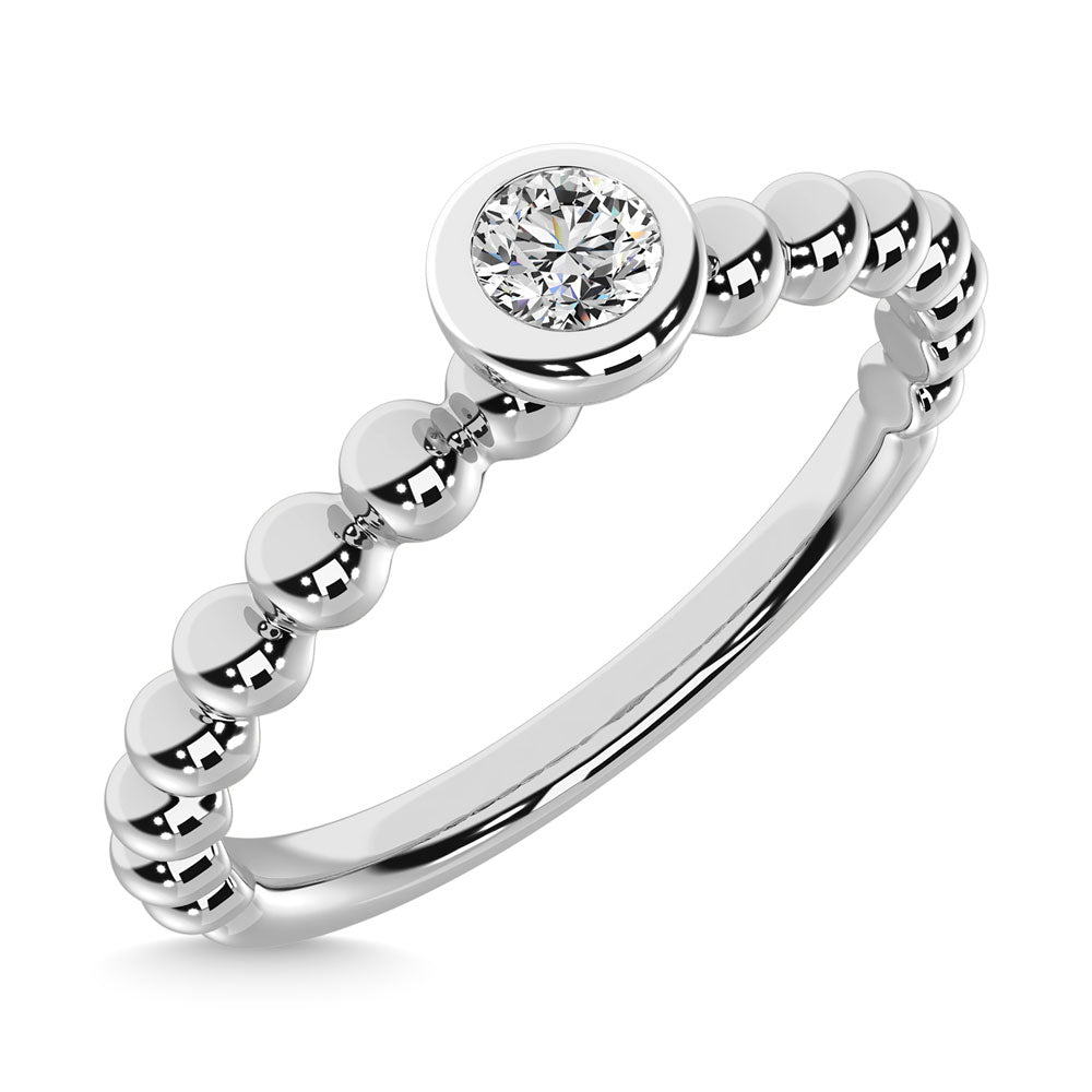 Diamond 1/10.Tw. Stackable Band In 10K White Gold