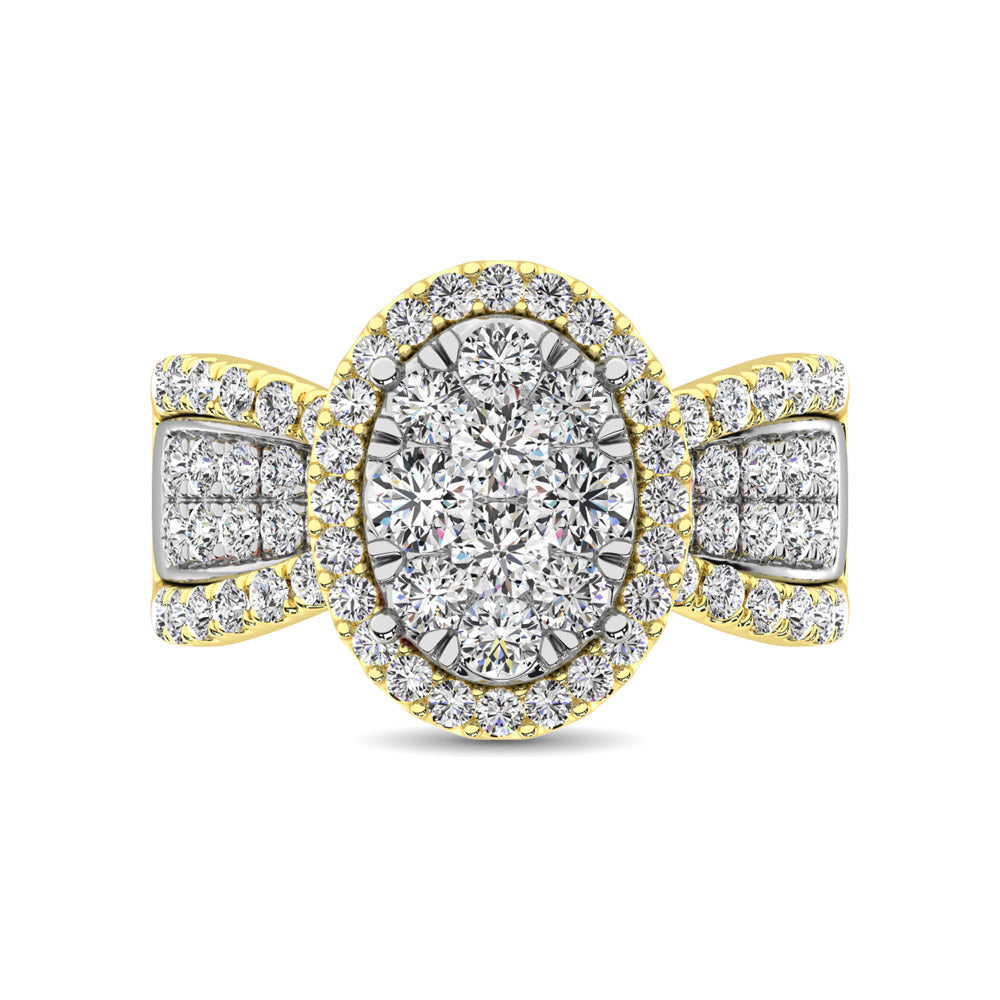 Diamond 1 Ct.Tw. Engagement Ring In 14K Two Tone Gold