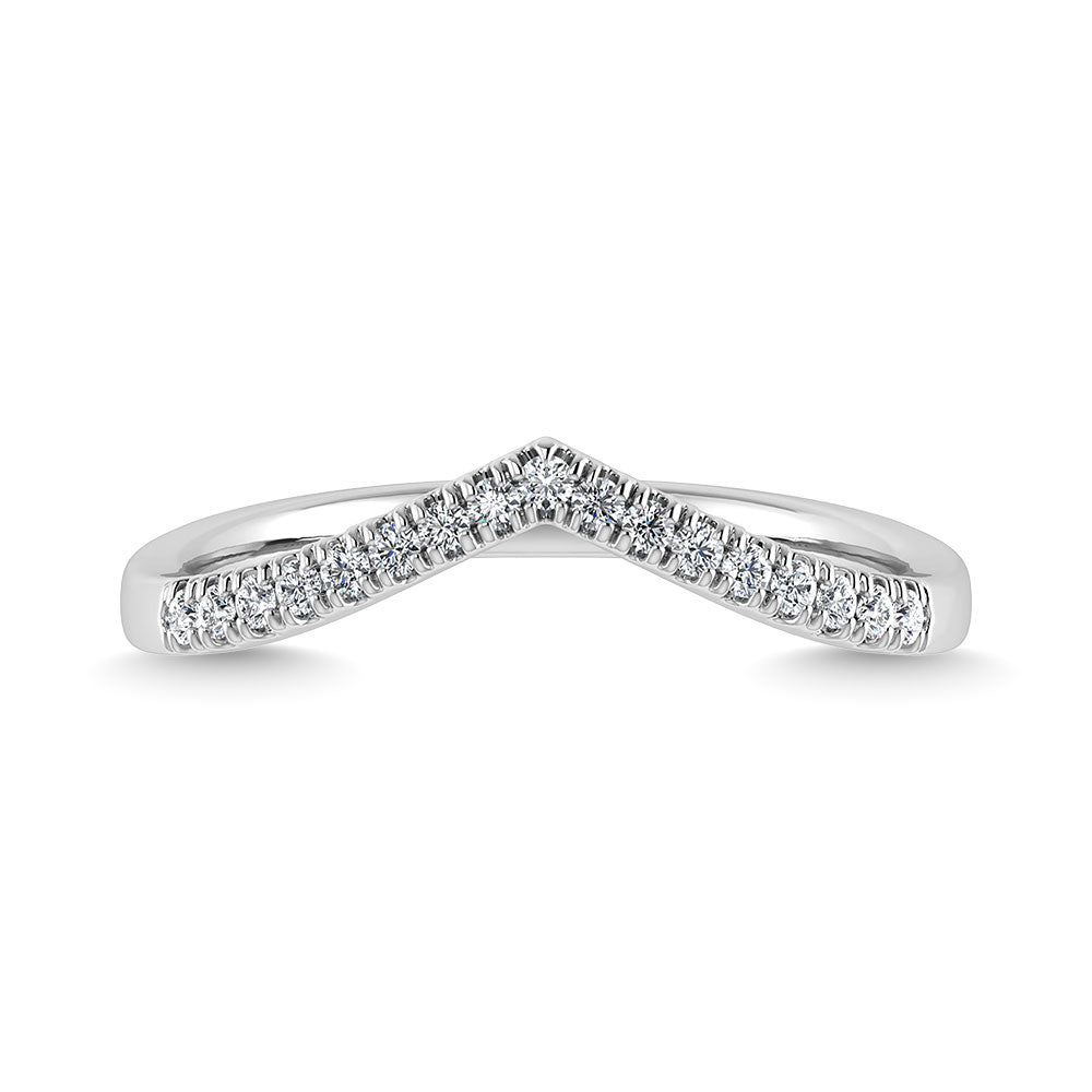 Diamond 1/6 Ct.Tw. Chevron Band In 14K White Gold
