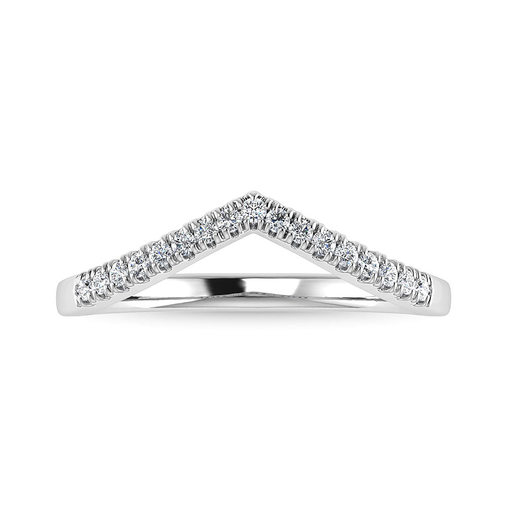 Diamond 1/6 Ct.Tw. Chevron Band In 14K White Gold
