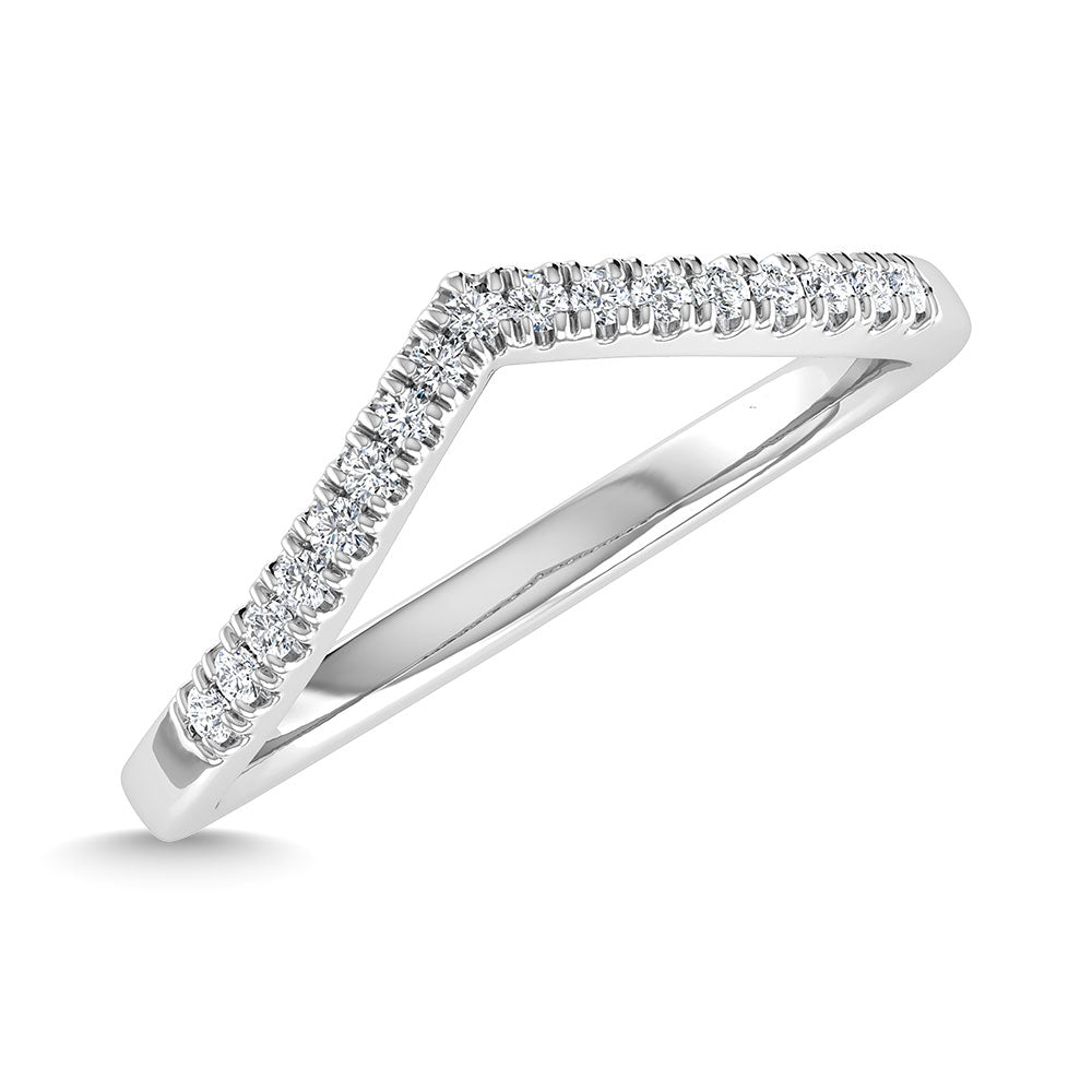 Diamond 1/6 Ct.Tw. Chevron Band In 14K White Gold