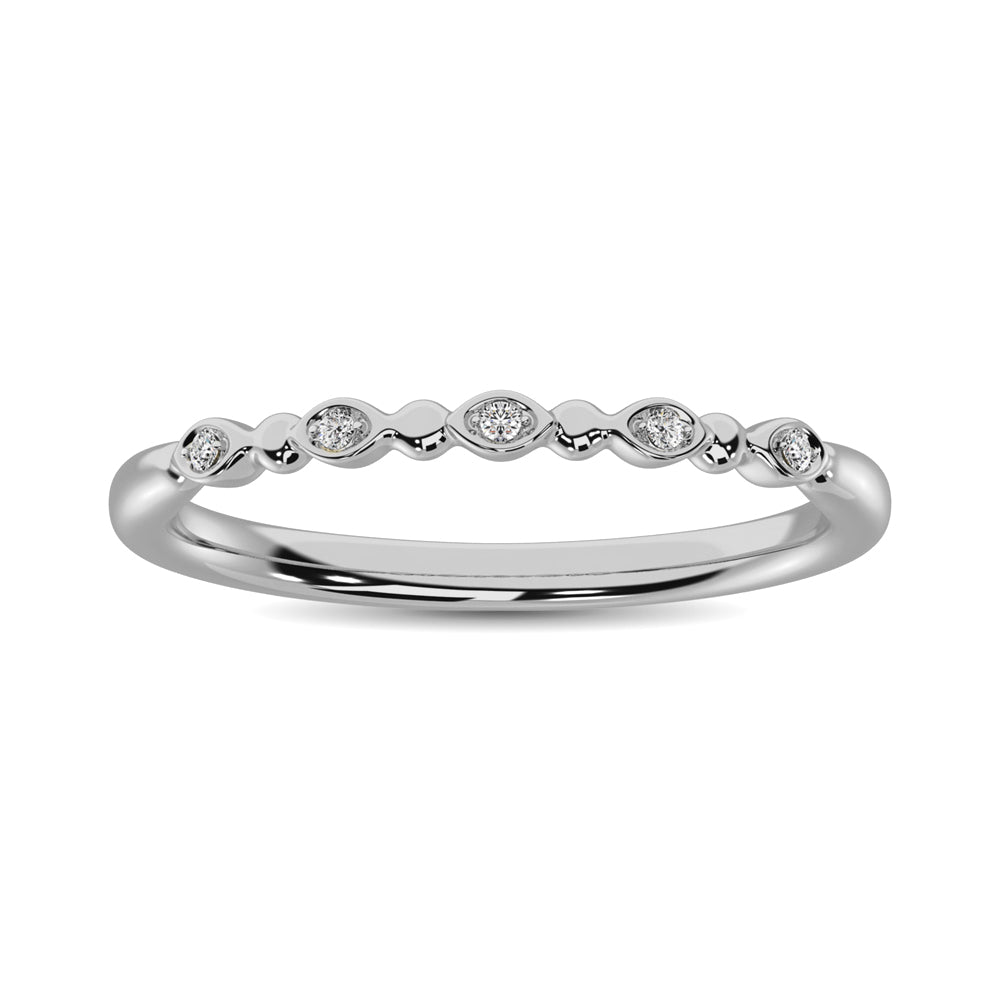 Diamond 1/50 Ct.Tw. Stackable Band In 10K White Gold
