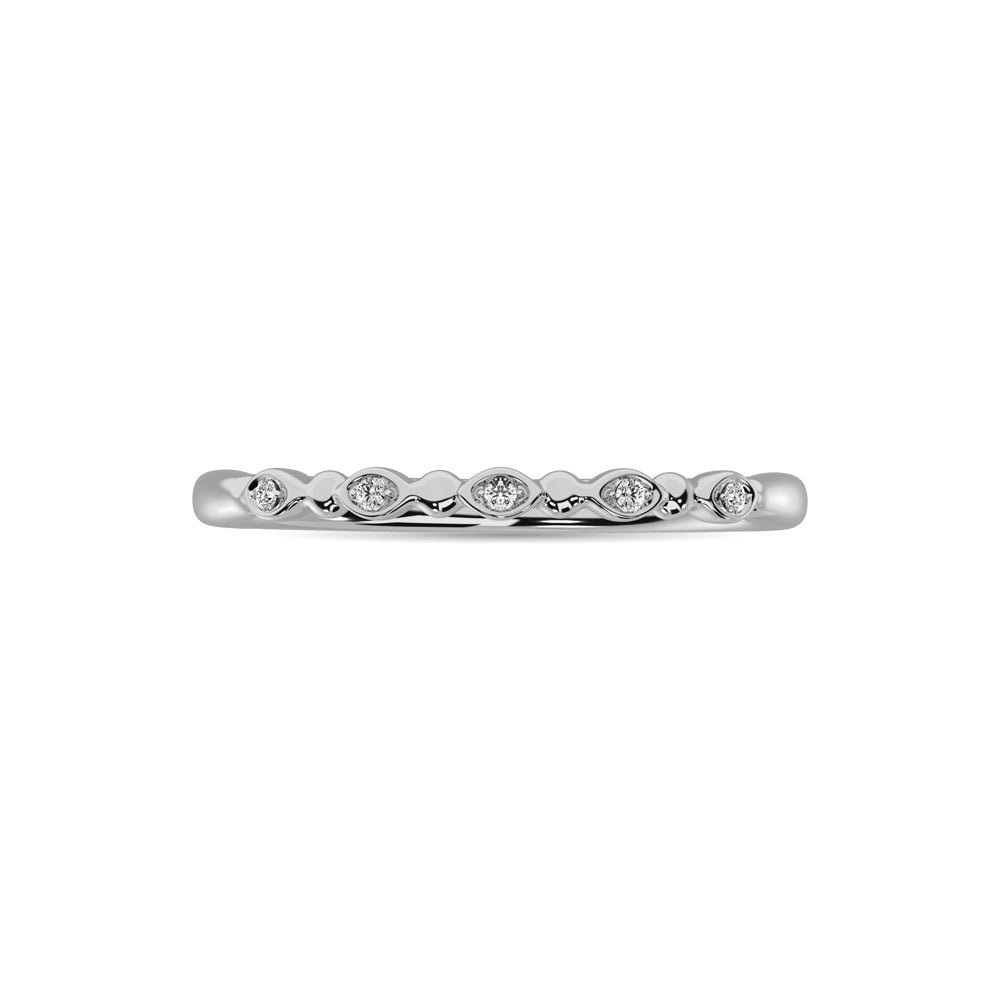 Diamond 1/50 Ct.Tw. Stackable Band In 10K White Gold