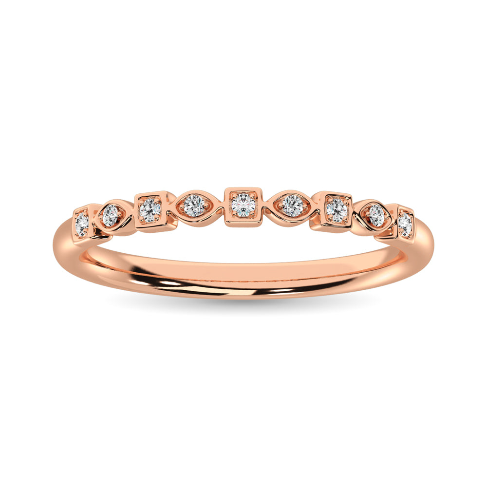 Diamond 1/20 Ct.Tw. Stackable Band In 10K Rose Gold