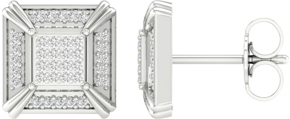 10K Yellow Gold Exquisite 0.25Ct Diamond Earring
