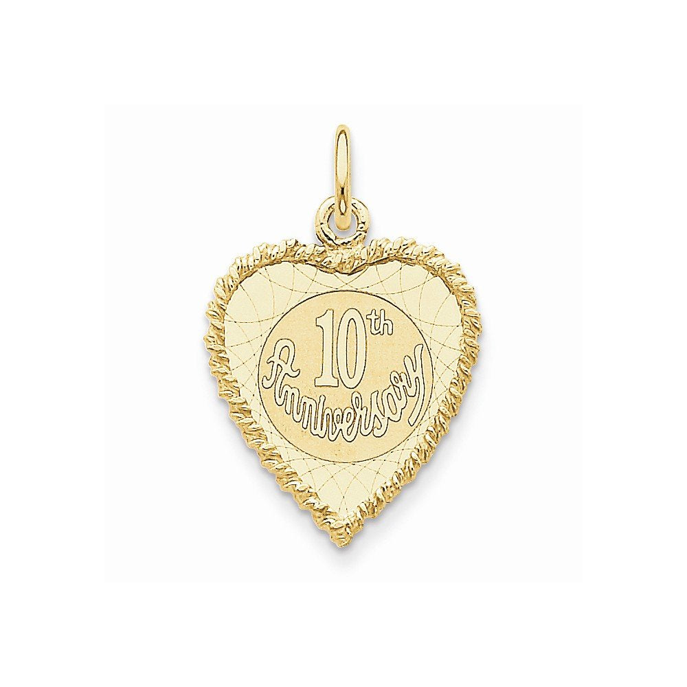 14K Happy 10Th Anniversary Charm Xac581