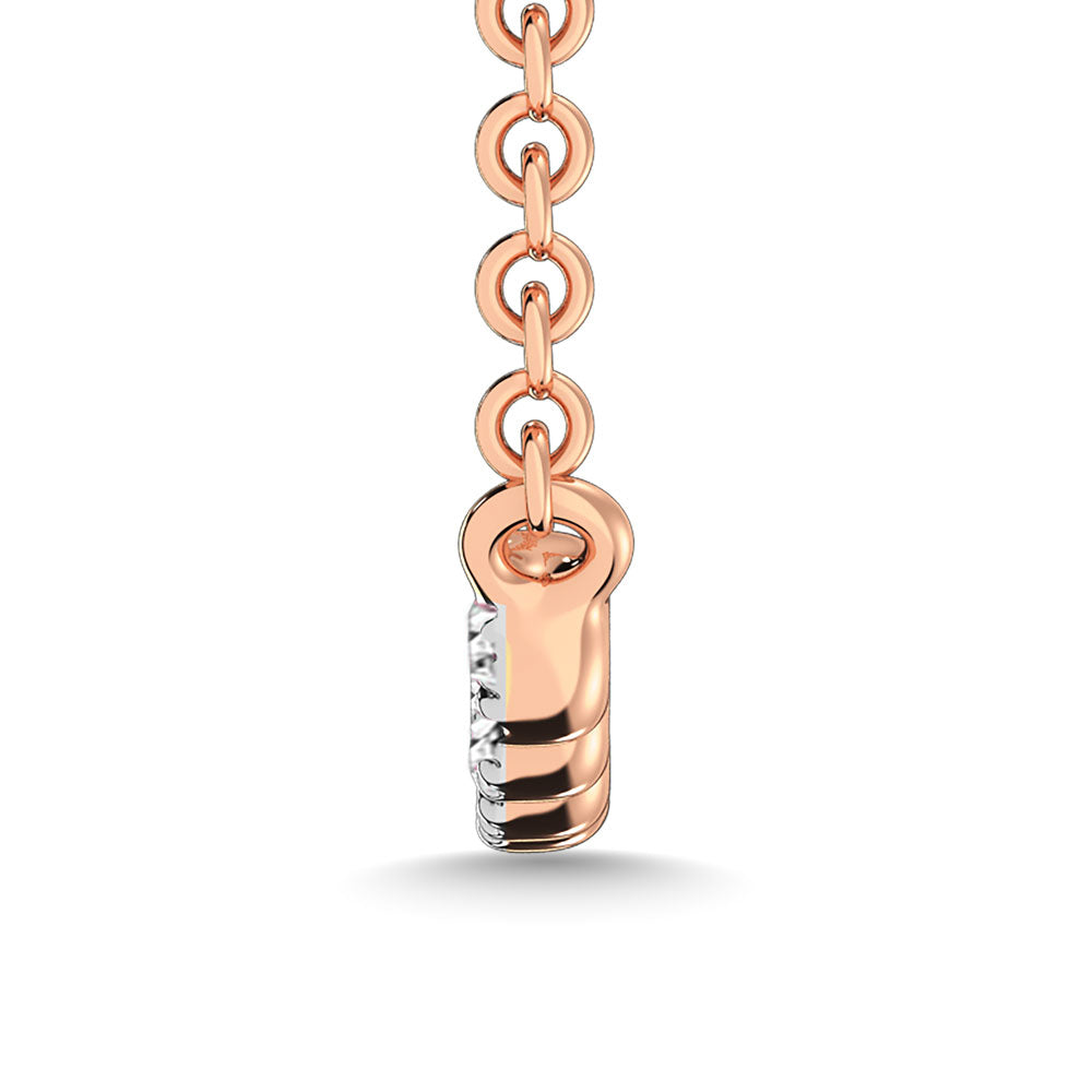 Diamond 1/10 Ct.Tw. Fashion Necklace In 10K Rose Gold