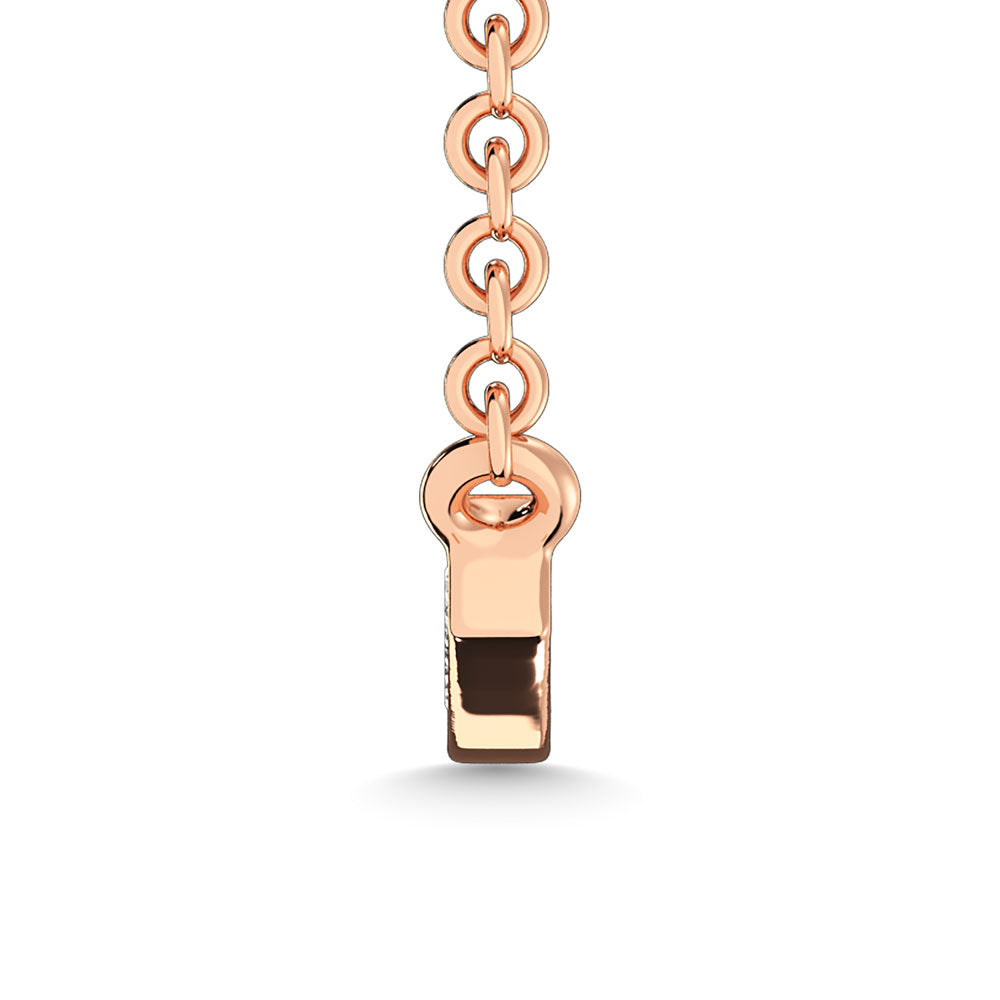 Diamond 1/10 Ct.Tw. Fashion Necklace In 10K Rose Gold